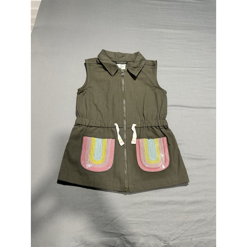 Max Studio Kids‎ Green Rainbow Sequin Dress S 5/6